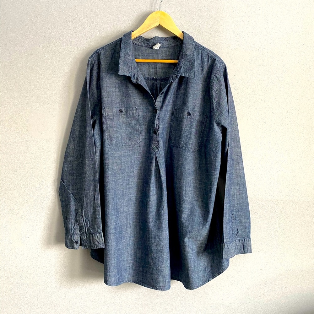 Old Navy dark wash Denim long sleeve tunic